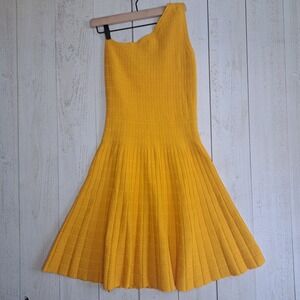 Romantic Chic Michael Kohrs Asymmetric Dress Womens M Pointelle Fit & Flare